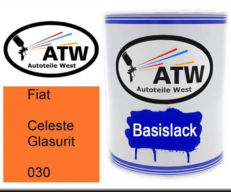 Fiat, Celeste Glasurit, 030: 1L Lackdose, von ATW Autoteile West.